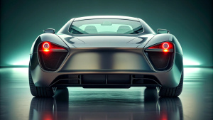 One supercar, new concept, Racing, Rearview, dark style