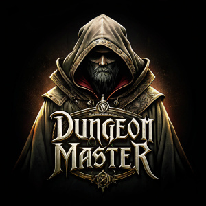 QUOTE: "DUNGEON MASTER" ::  hooded figure :: medieval style