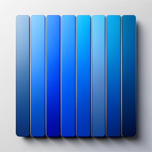 a palette of colors for brandbook, blue shades, five stripes of different colors, matching colors, corporate colors