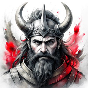 viking perfect realistic art, high-definition, high-definition grey and black, white background 