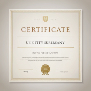 **Certificate Background Design Prompt: Simple and Professional**

Design a clean and professional background for a university certificate, emphasizing simplicity and sophistication without using overtly royal elements.

---

**Objective:** Your task is to create a background that is both visually appealing and subtle, ensuring it complements the text of a certificate while not overpowering it. Focus on elegance through simplicity.

**Design Elements:**
1. **Color Palette:** Choose a neutral or 