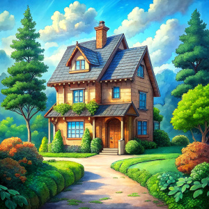 anime background house