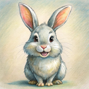 little smiling bunny rabbit