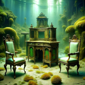 close  moss covered worn antique furniture  moss covered worn furniture underwater sea submerged  antique livingroom                    
 The Bioluminescent   phenomenon  Amazing light reflections 
 
