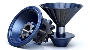 Strategic Canvas and a missing puzzle, Missing ingredient to success, Business Gears, Funnel, Charts, black and white, sketch format
