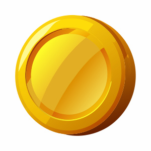 Photo 3d golden shiny rounded coin isolated on white background 3d ...
