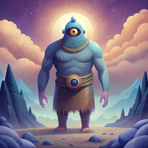 A cyclops (meaning 'circle-eyed') is a one-eyed giant first appearing in the mythology of ancient Greece. The Greeks believed that there was an entire race of cyclopes who lived in a faraway land without law and order.
