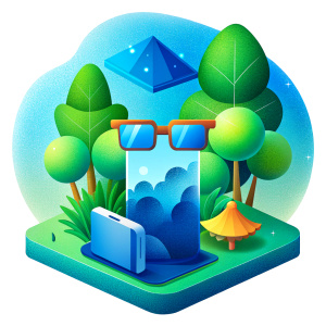 online store with smart phone and virtual reality headset 