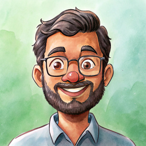 happy handsome men with brown skin and black short curly hair with glasses and beard