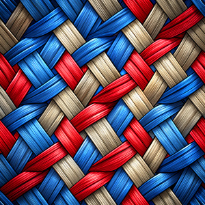 


blue, red, white, wicker weave , wallpaper pattern, relief






