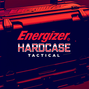 The Energizer HardCase Tactical logo, featuring a sleek, angular design with metallic finishes. Set against a dark background, it exudes a professional and military-inspired look.