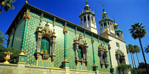 Hearst Castle at San Simeon. Walls are encrusted with shining emeralds and chased in gold. 