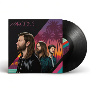 Maroon 5 album cover art featuring a glossy black case with vibrant artwork inside