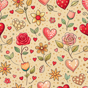 valentine day minimalist doodles for seamless pattern tile, light background