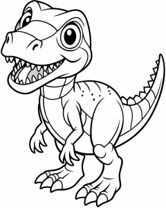 funny cute little dinosaur t-rex