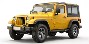yellow Mahindra Thar car