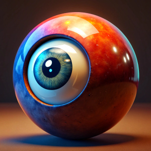 ultra realistic eye shaped billiard ball number2