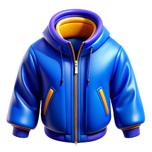 jacket, matte surface, blue