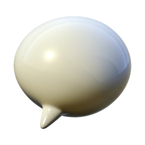 empty white dialogue bubble