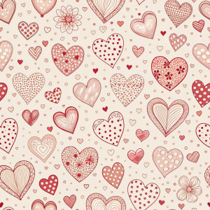 valentine day minimalist doodles for seamless pattern tile, light background