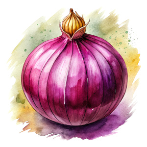 watercolor onion