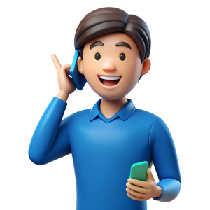 persona hablando por celular feliz