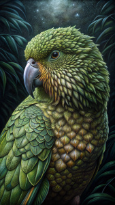 El kakapo, un loro nocturno de Nueva Zelanda, cuenta con menos de 250 ejemplares.