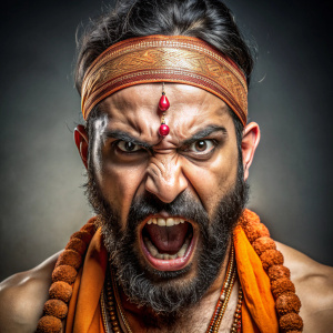 angry hindu man 