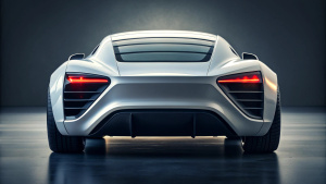 One supercar, new concept, Racing, Rearview, dark style