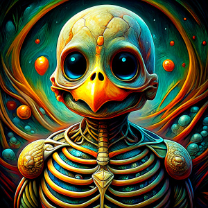 rubber duck's skeleton