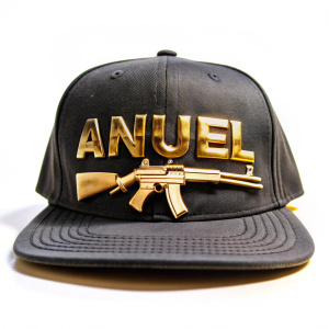 Hazme una gorra que tenga a los lados  una Ak-47 dorada y adelante el nombre de anuel 