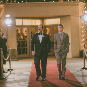 Chris Meloni and his son Dante at a glitzy Hollywood charity gala. Red carpet and flashing cameras