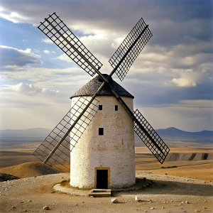 VIEJO mOLINO DE VIENTO MANCHEGO DE ESPAÑA