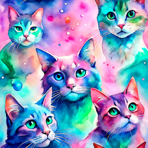 cats seamless pattern, by whilliam morris