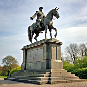 monument of a rider and a horse