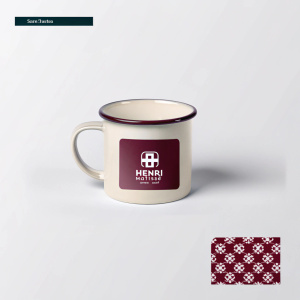 Generate an image of a mug with the logo of the Henri Matisse furniture bureau from a photograph using the link https://www.recraft.ai/community?imageId=27a9adf4-ae1b-4d0a-8a18-52fe82c41ee2