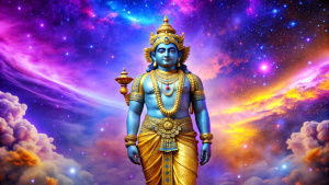 Lord Vishnu in space