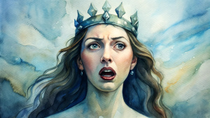 In the Bible, in ancient times, the threatening expression on the face of Queen Jezebel of Israel