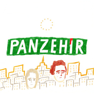 Promotional poster for 'Panzehir', a Turkish thriller. A neon-lit cityscape at night, faces of the cast partially obscured by shadows, bold white text in the foreground.