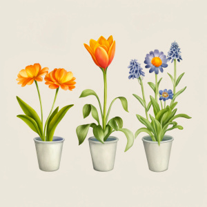 flower in pots