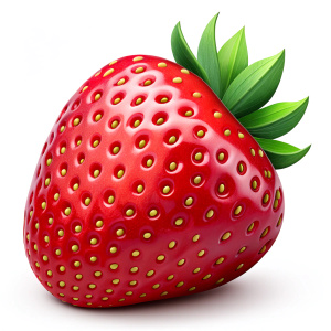 strawberry on white background