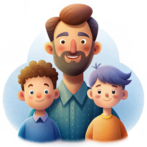  father's day love , white background