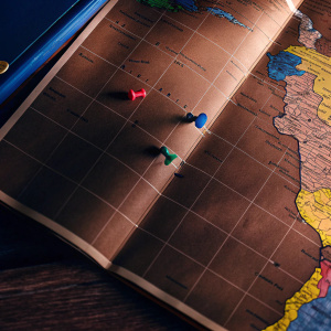 A detailed map of Central America with Nicaragua highlighted. Colorful regions and borders