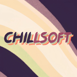 Chillsoft's vibrant logo. Bold font on a vibrant gradient background mixing shades of purple and green.