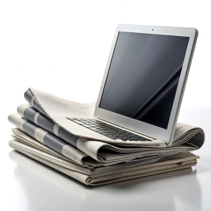 media, newspapers, lap top, Mac book, 