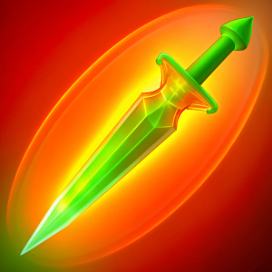 translucent silhouette of a dagger