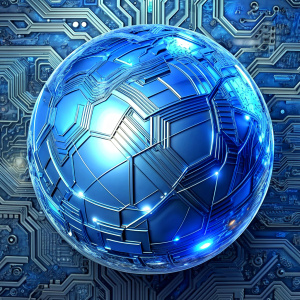 global blue circuit board  background