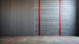 Minimalist Wall, perfect lines, grude