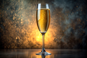 a glass of champagne
