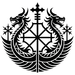 Nordic dragon-boat - pattern vegvisir symbol –  high-definition design grey and black, realistic tattoo design, white background